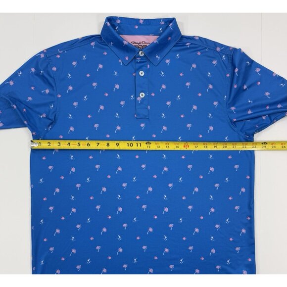 Straight Down Golf Mens Polo Shirt Sz Large Ritz Carlton Laguna Niguel Tropical - Picture 12 of 13